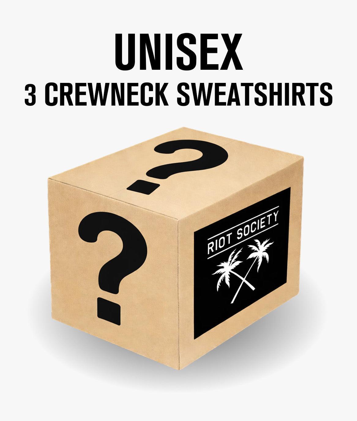 3 Unisex Crewneck Sweatshirts Mystery Box - - Riot Society