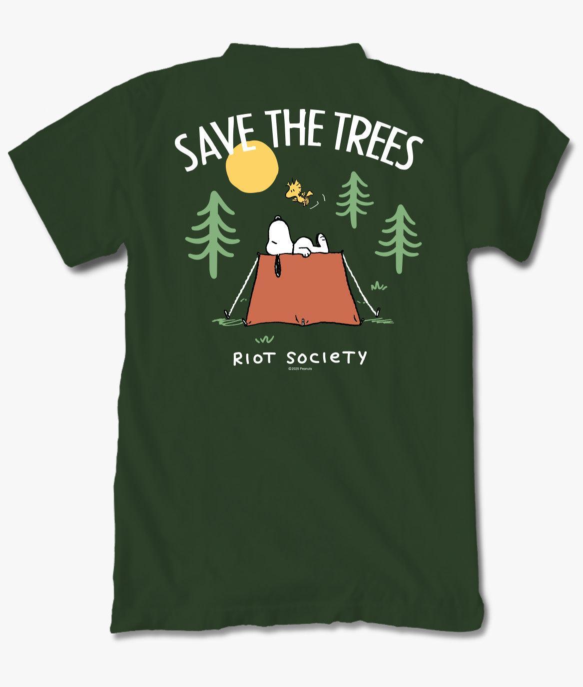 Peanuts Snoopy Save the Trees Mens T-Shirt - - Riot Society