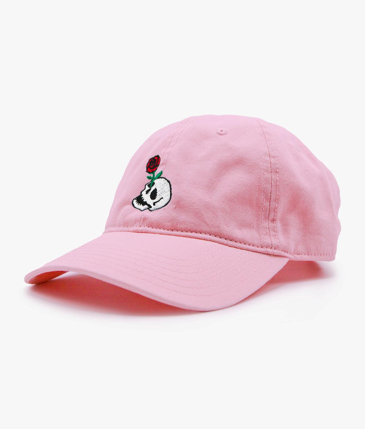 Skull Rose Embroidered Dad Hat - - Riot Society