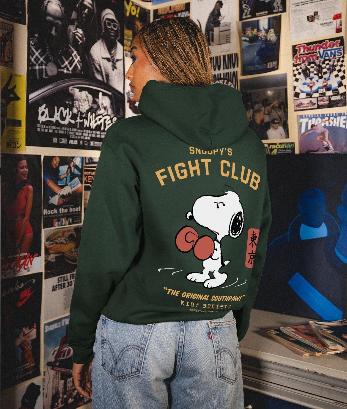 Peanuts Snoopy's Fight Club Womens Hoodie - - Riot Society