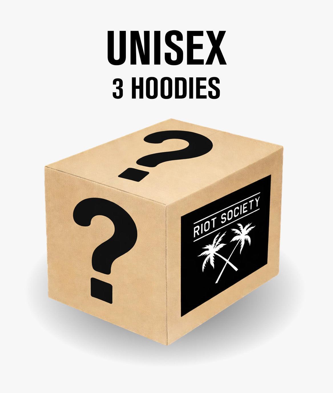 3 Unisex Hoodies Mystery Box - - Riot Society