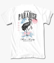 Skeleton Crane Welcome to Paradise Beach Club Mens T-Shirt - - Riot Society