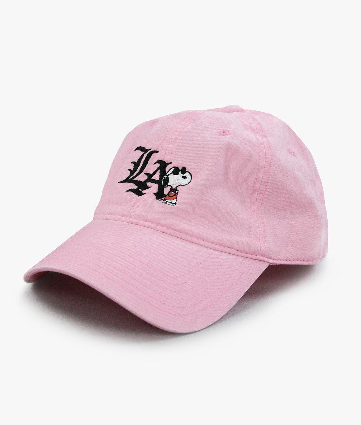 Peanuts Snoopy LA Chill Embroidered Dad Hat - Pink - - Riot Society