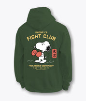 Peanuts Snoopy's Fight Club Mens Hoodie - Forest Green - - Riot Society