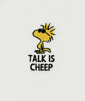 Peanuts Woodstock Talk is Cheep Embroidered Mens T-Shirt - - Riot Society