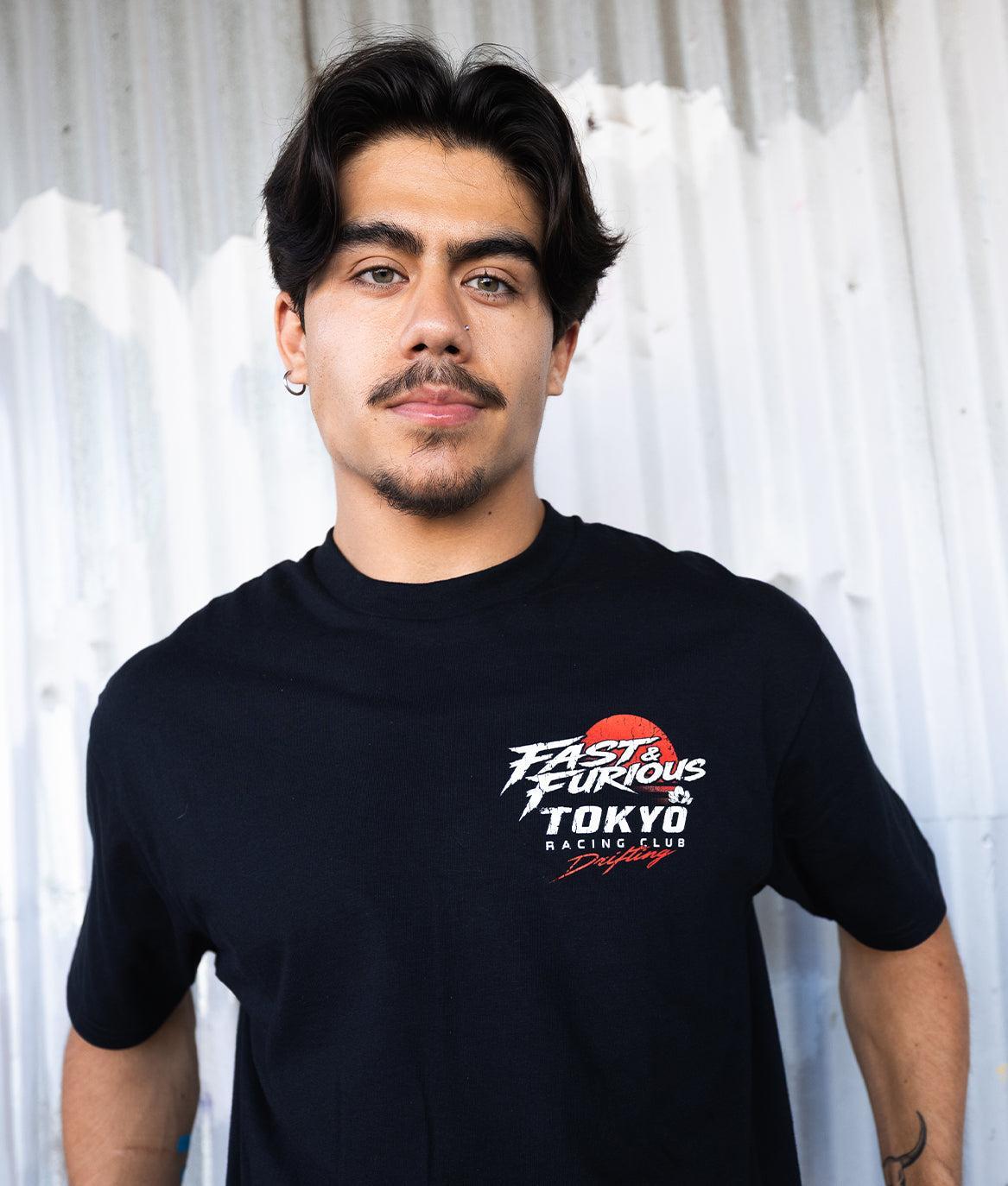 Fast & Furious Tokyo Racing Club Mens T-Shirt - Black - - Riot Society