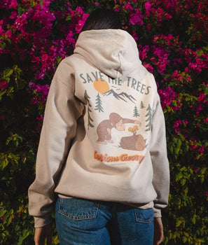 Curious George Save the Trees 2.0 Womens Hoodie - - Riot Society