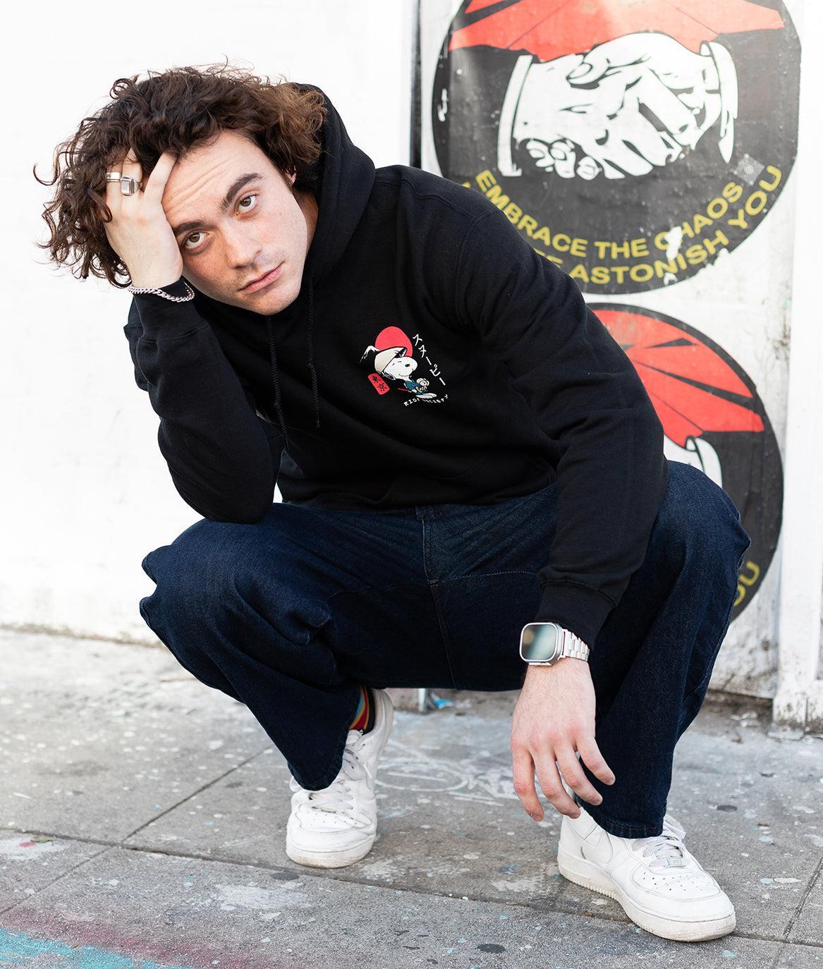 Peanuts Snoopy & Woodstock Samurai Mens Hoodie - - Riot Society