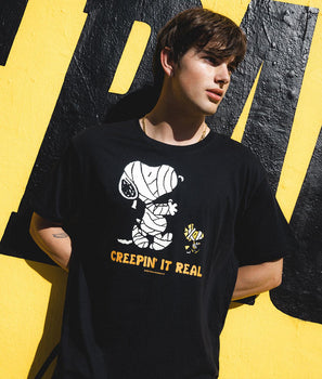 Peanuts Snoopy & Woodstock Mummy Mens T-Shirt - - Riot Society