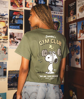 Peanuts Snoopy's Gym Club Womens Tee - - Riot Society