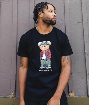 Thug Bear Teddy Mens T-Shirt - - Riot Society