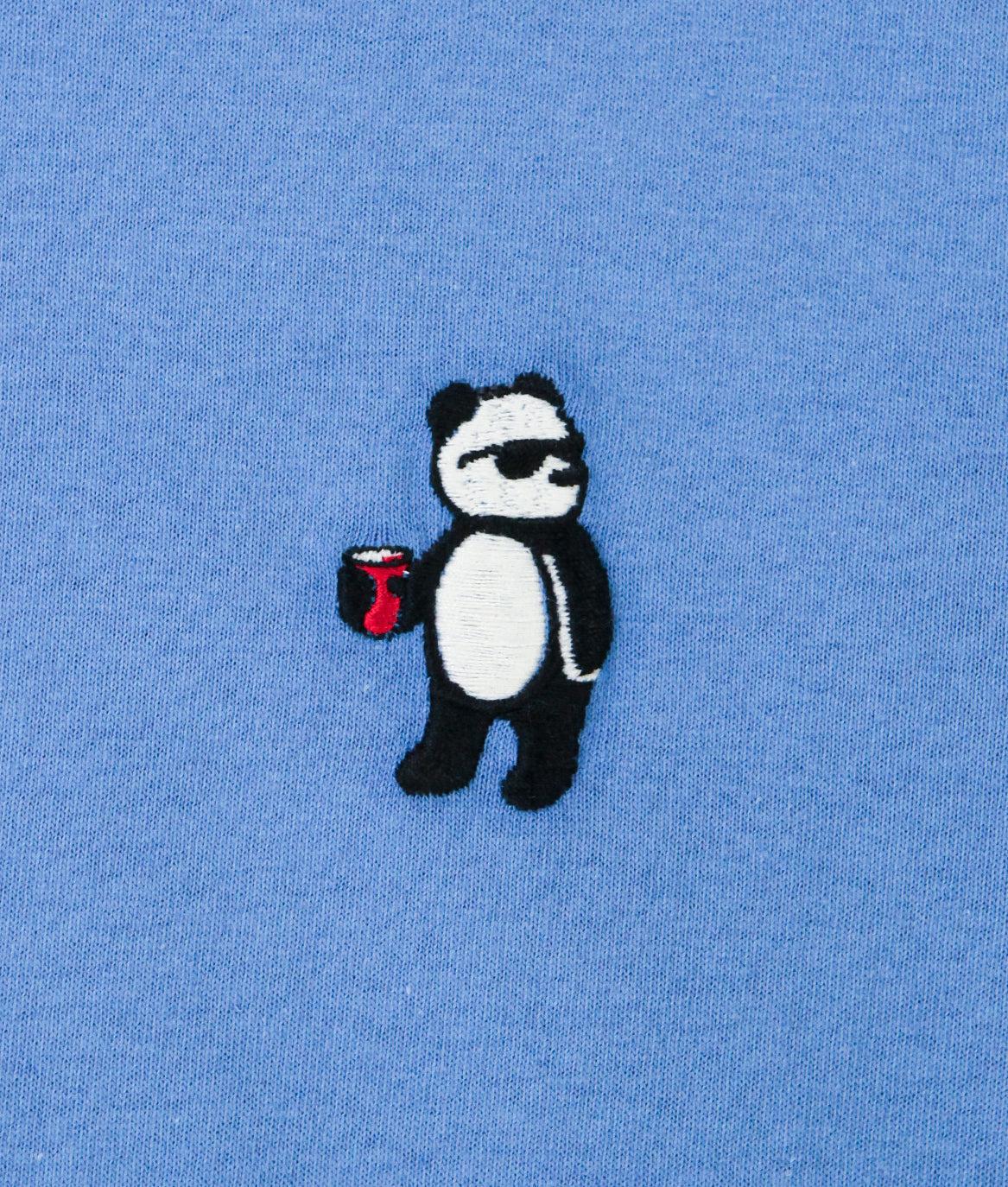 Panda Bear Embroidered Mens T-Shirt - - Riot Society