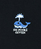 No Fucks Given Whale Embroidered Womens Tee - - Riot Society