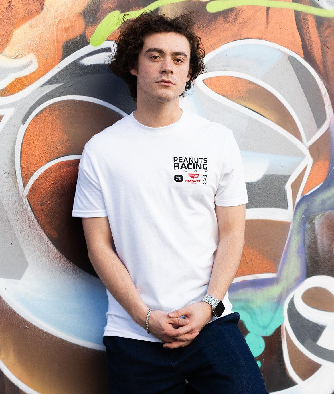Peanuts Snoopy & Woodstock Racing Team Mens T-Shirt - - Riot Society