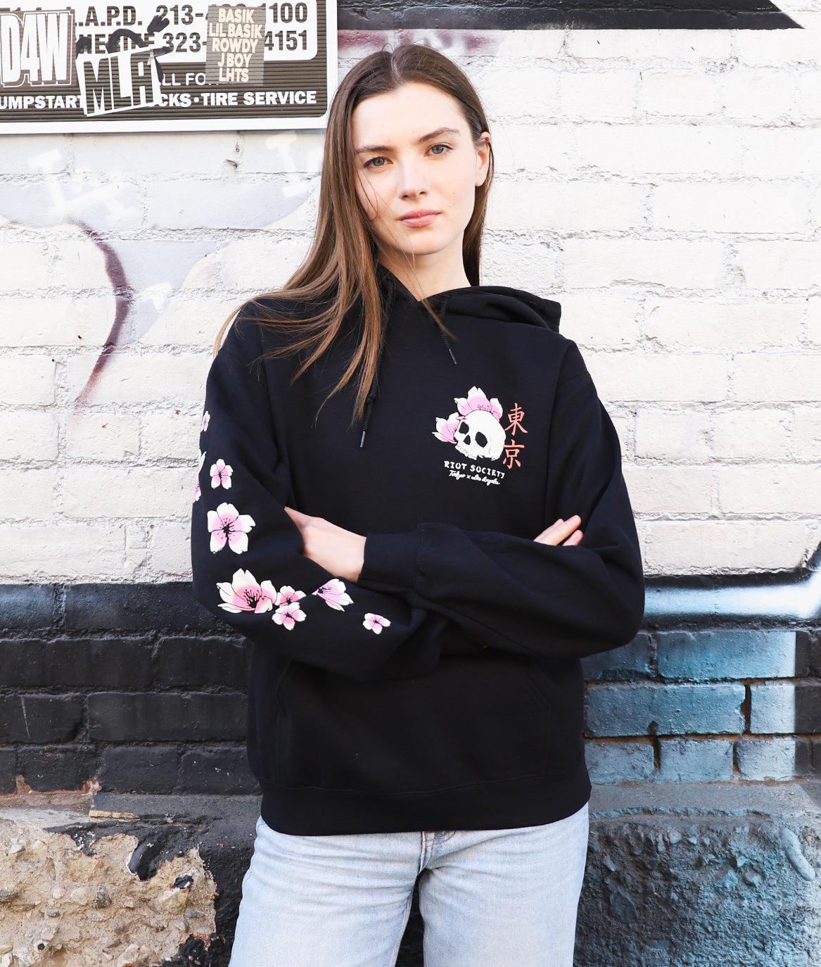 Japan Koi Tattoo Blossom Womens Hoodie - - Riot Society