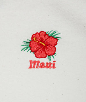 Hibiscus Maui Embroidered Womens Tee - - Riot Society