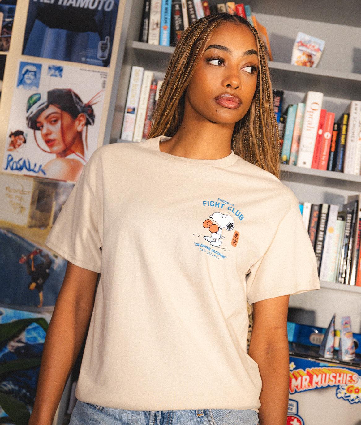 Peanuts Snoopy's Fight Club Womens Tee - - Riot Society
