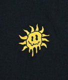Happy Face Sun Drip Embroidered Mens T-Shirt - - Riot Society