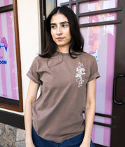 Tiger Cherry Blossoms Puff Premium Wash Boyfriend Tee - - Riot Society