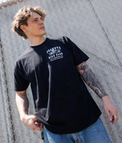 Peanuts Snoopy Bike Club Distressed Heavyweight Boxy Mens T-Shirt - Jet Black - - Riot Society