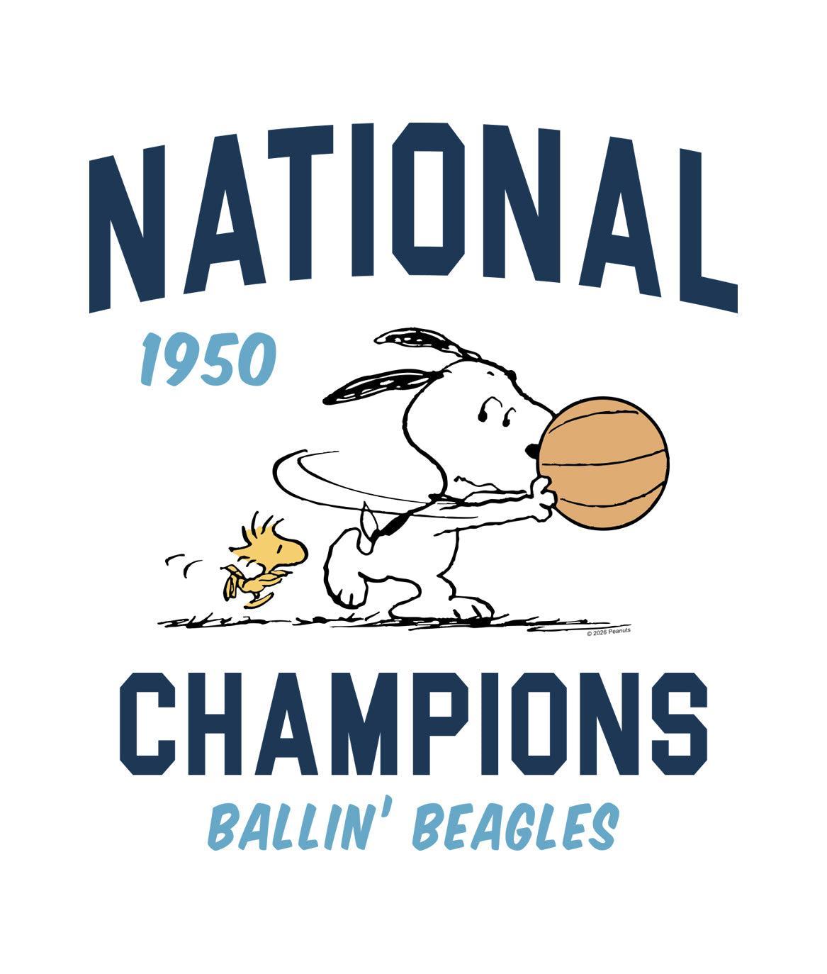 Peanuts Snoopy & Woodstock Basketball Womens Tee - - Riot Society