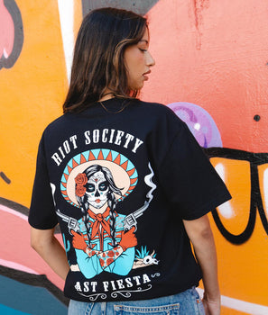 The Last Fiesta Vaquera Cowgirl Womens Tee - - Riot Society