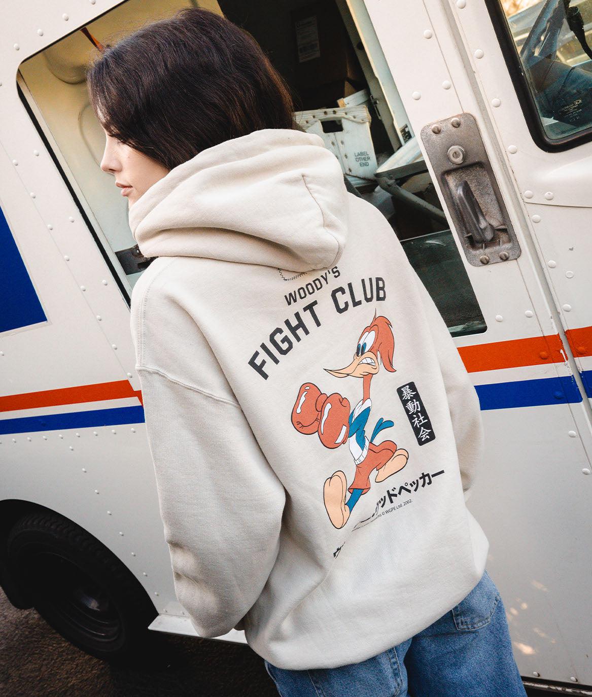 Woody Woodpecker's Fight Club Womens Hoodie - - Riot Society