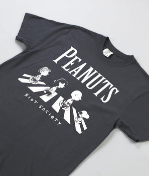 Peanuts Abbey Road World Tour Boyfriend Tee Sale - - Riot Society