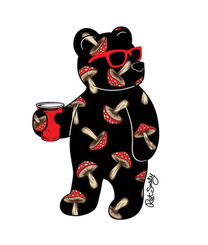 Mushroom Bear Mens T-Shirt Sale - - Riot Society