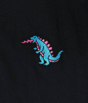 Godzilla Kaiju Embroidered Mens T-Shirt - - Riot Society
