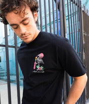 Tropical Skeleton Flamingo Mens T-Shirt - - Riot Society