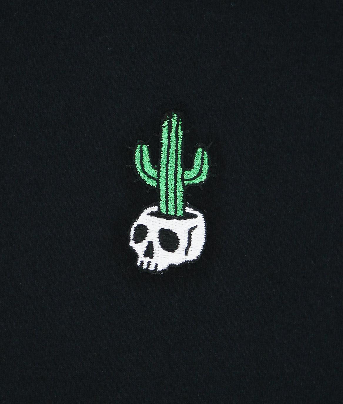 Cactus Skull Embroidered Mens T-Shirt - - Riot Society