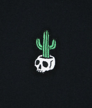 Cactus Skull Embroidered Mens T-Shirt - - Riot Society