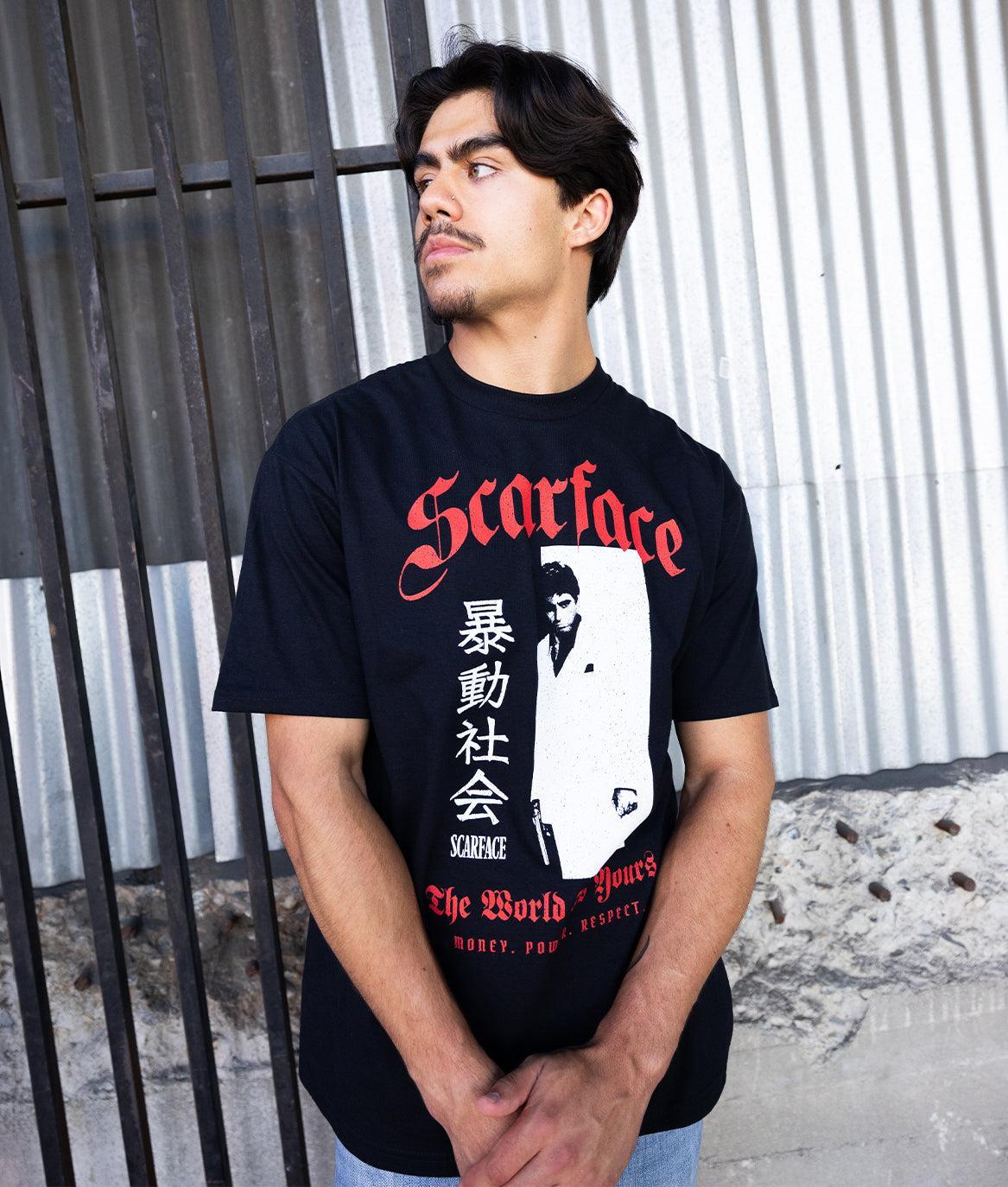 Scarface Japan Kanji Mens T-Shirt - Black - - Riot Society