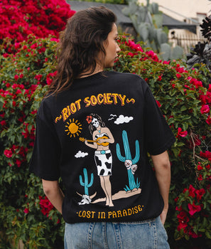 Lost in Paradise Cowgirl Womens Tee - - Riot Society