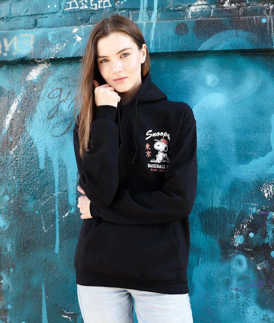 Peanuts Snoopy's Baseball Club Womens Hoodie - - Riot Society
