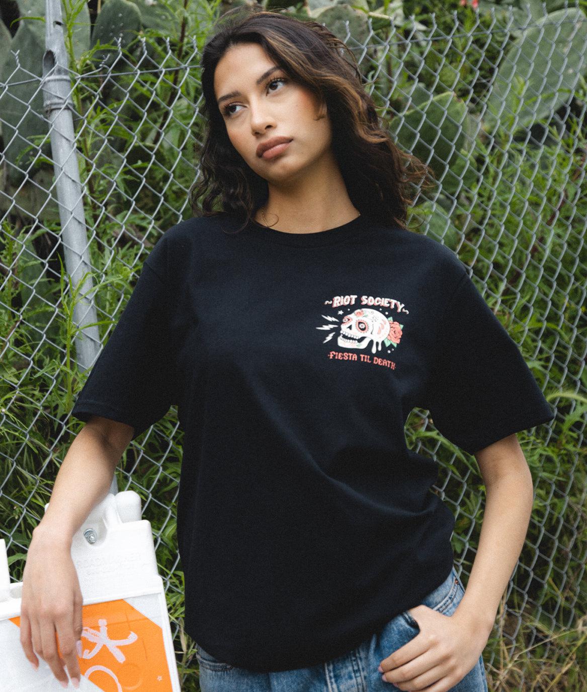 Fiesta Til Death Skull Womens Tee - - Riot Society