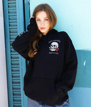 Fiesta Til Death Skeleton Poster Womens Hoodie - Black - - Riot Society
