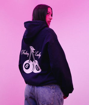 Cherries 8 Ball Feeling Lucky Womens Hoodie Sale - - Riot Society