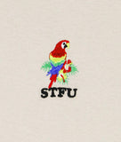 STFU Tropical Parrot Embroidered Womens Tee - - Riot Society