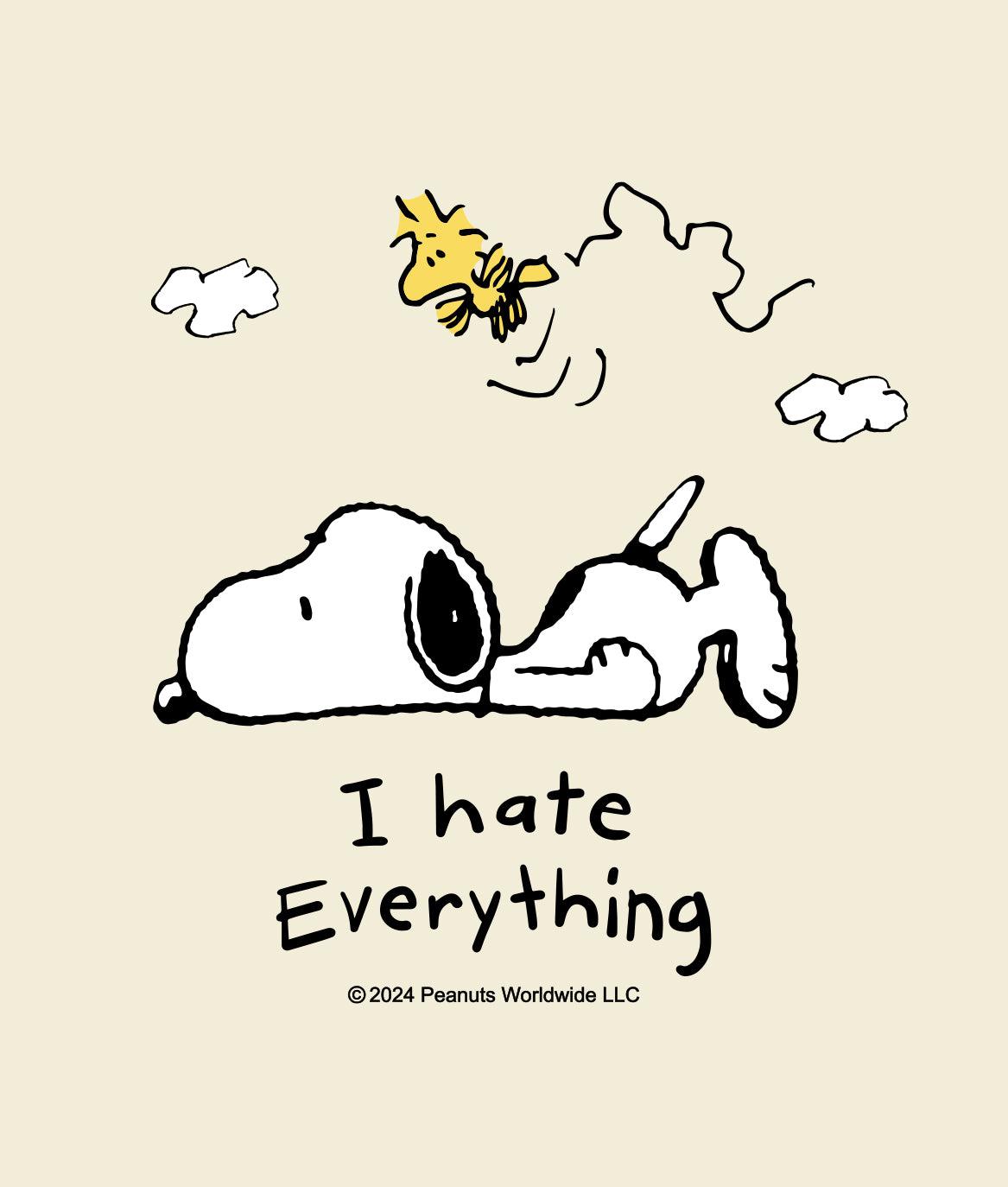 Peanuts Snoopy & Woodstock I Hate Everything Womens Tee - - Riot Society