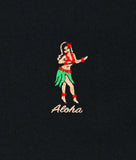 Aloha Hula Girl Embroidered Womens Tee - - Riot Society