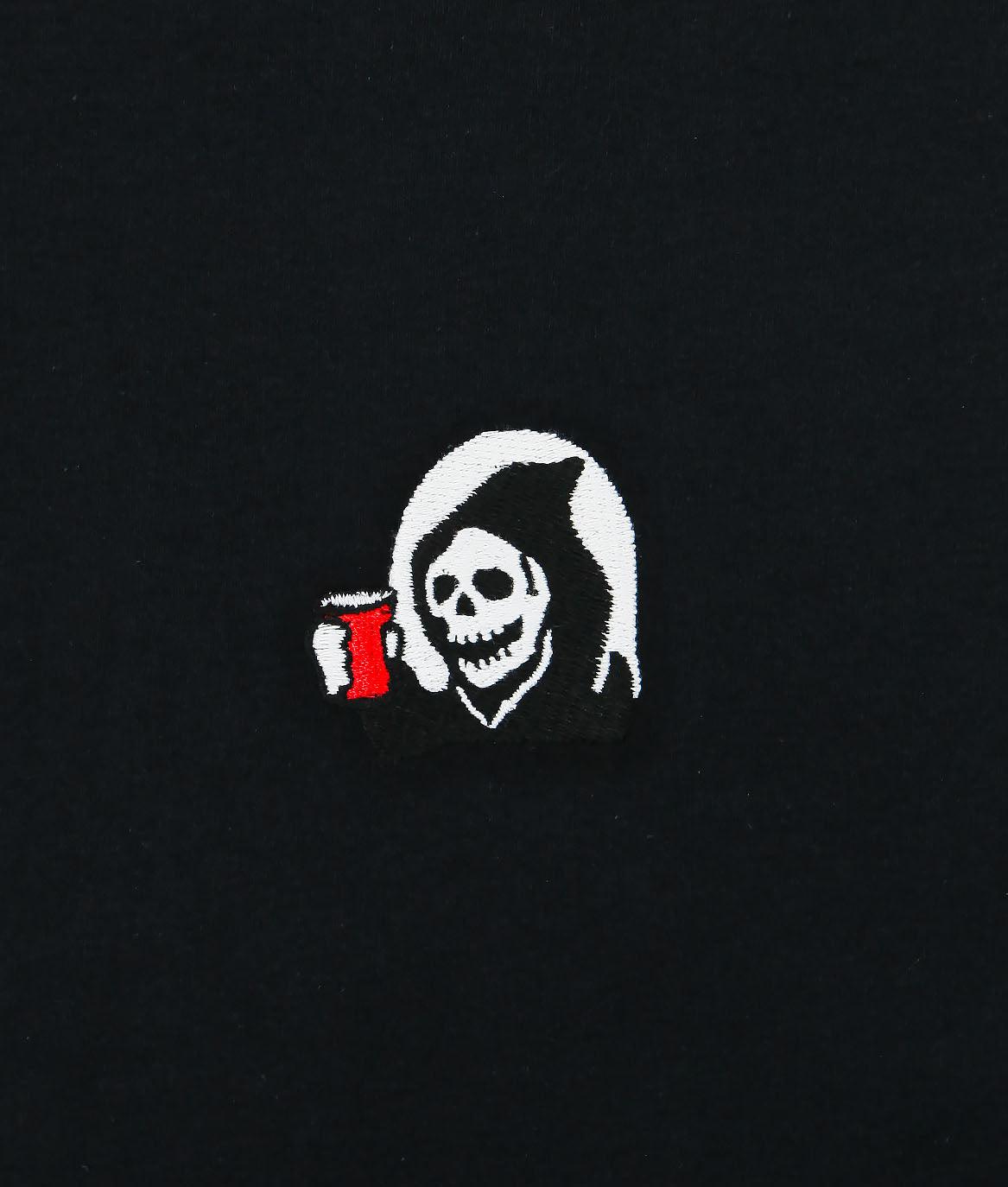 Red Cup Reaper Embroidered Mens T-Shirt - - Riot Society