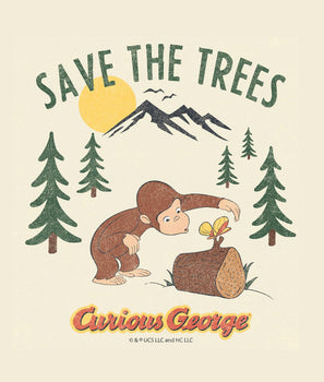 Curious George Save the Trees 2.0 Womens Tee - - Riot Society