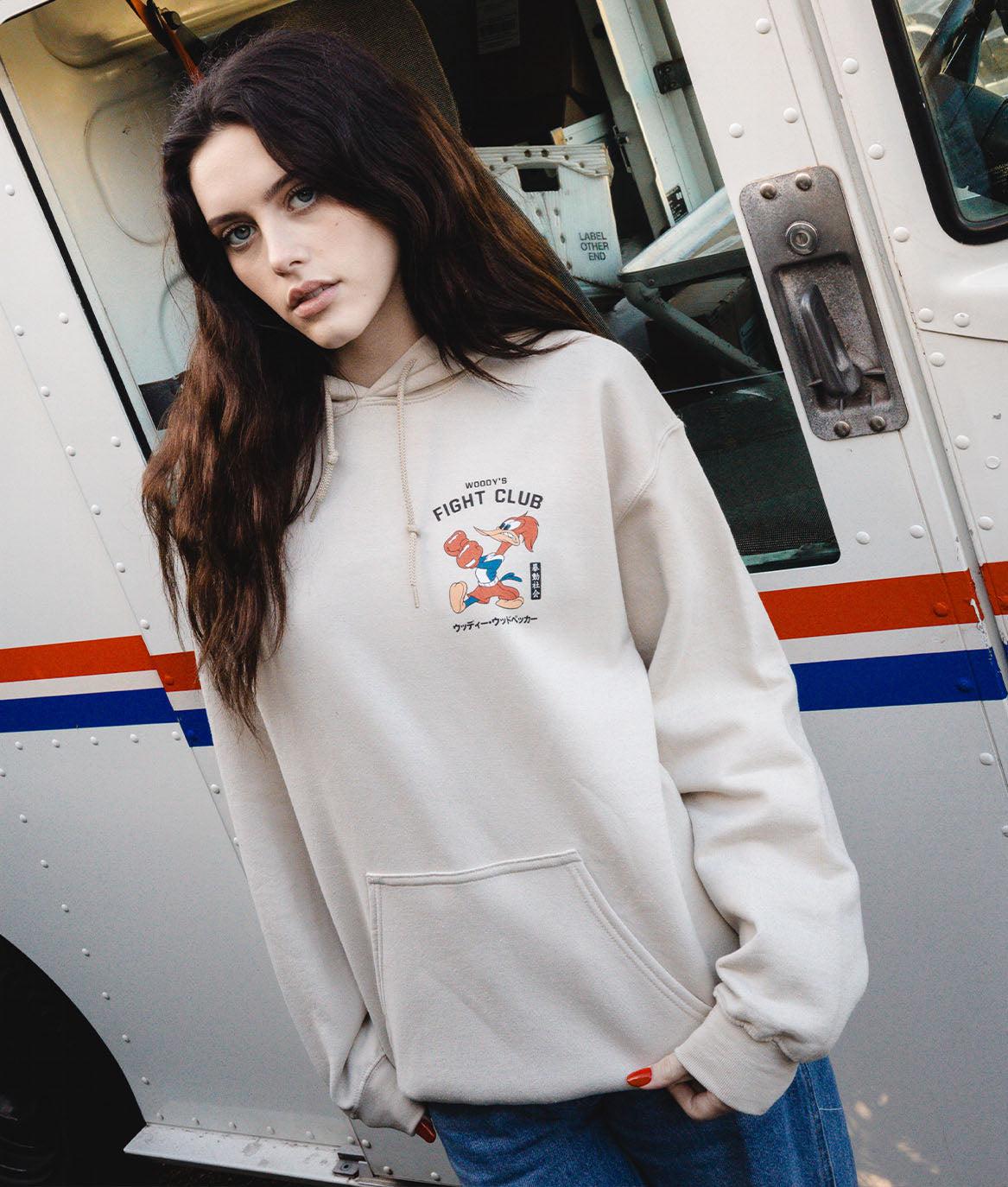 Woody Woodpecker's Fight Club Womens Hoodie - - Riot Society