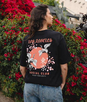 Los Angeles Cranes Social Club Womens Tee - - Riot Society