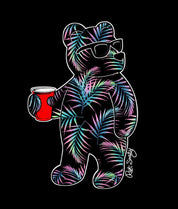 Tropical Palms Bear Womens Tee - - Riot Society