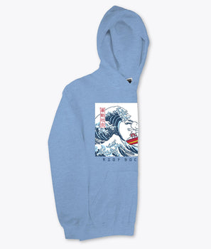 Peanuts Snoopy & Woodstock Great Wave Boys Hoodie Sale - - Riot Society