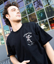 Japan Test Your Luck Tiger Heavyweight Boxy Mens T-Shirt - Jet Black - - Riot Society