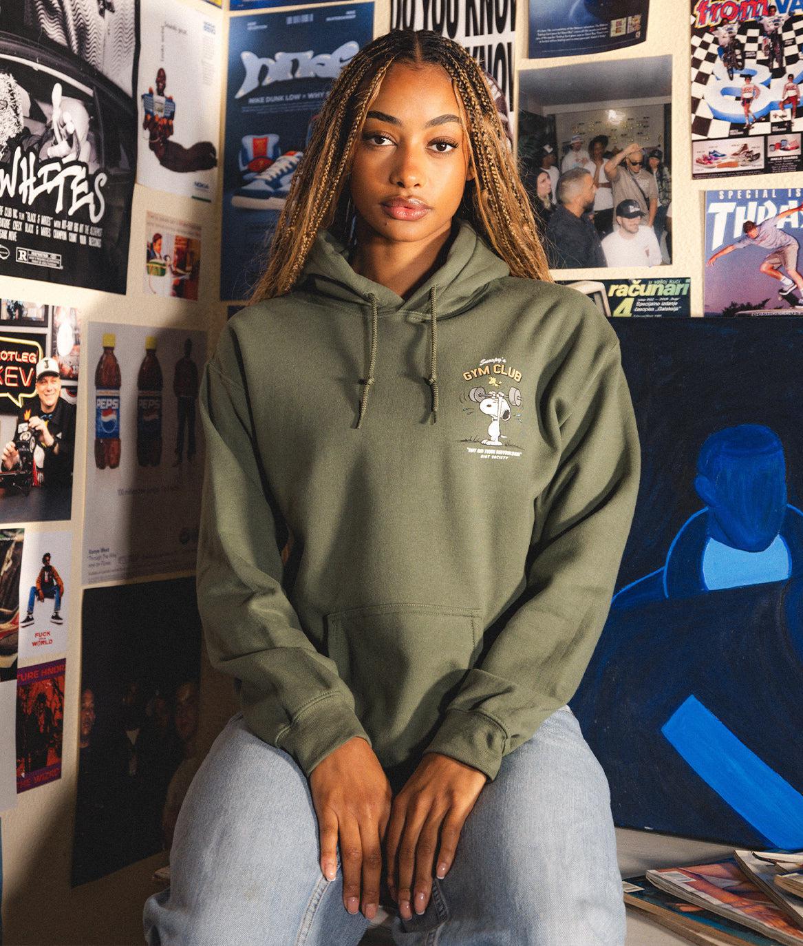 Peanuts Snoopy's Gym Club Womens Hoodie - - Riot Society